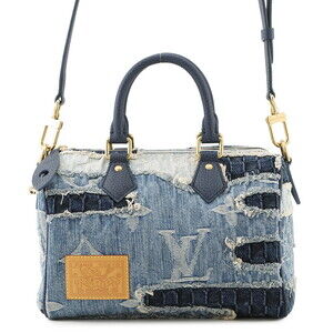 Louis Vuitton Monogram Denim Speedy Bandouliere Handbag